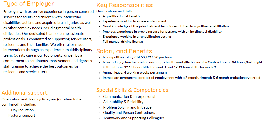 Direct Support Worker (HCA)